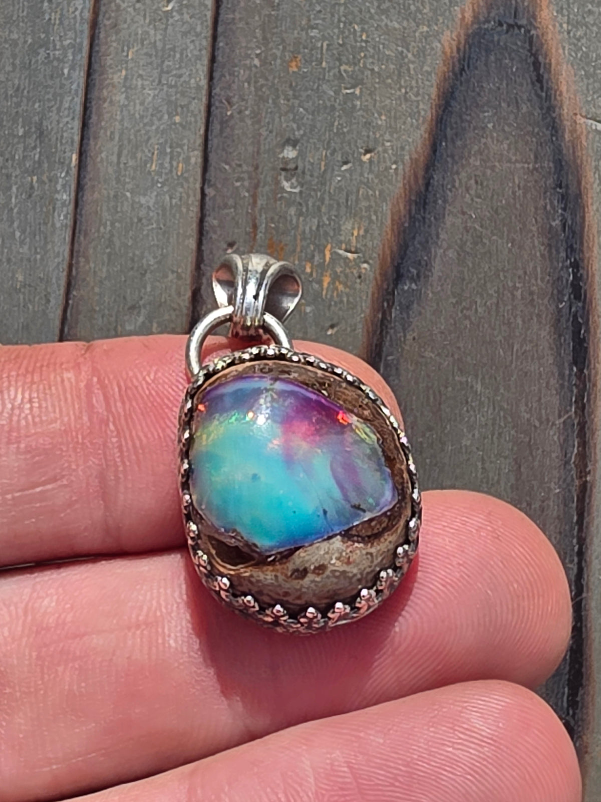 Galaxy Opal Oyster Pendant