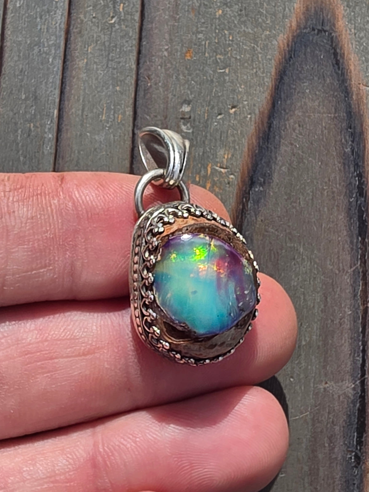 Galaxy Opal Oyster Pendant