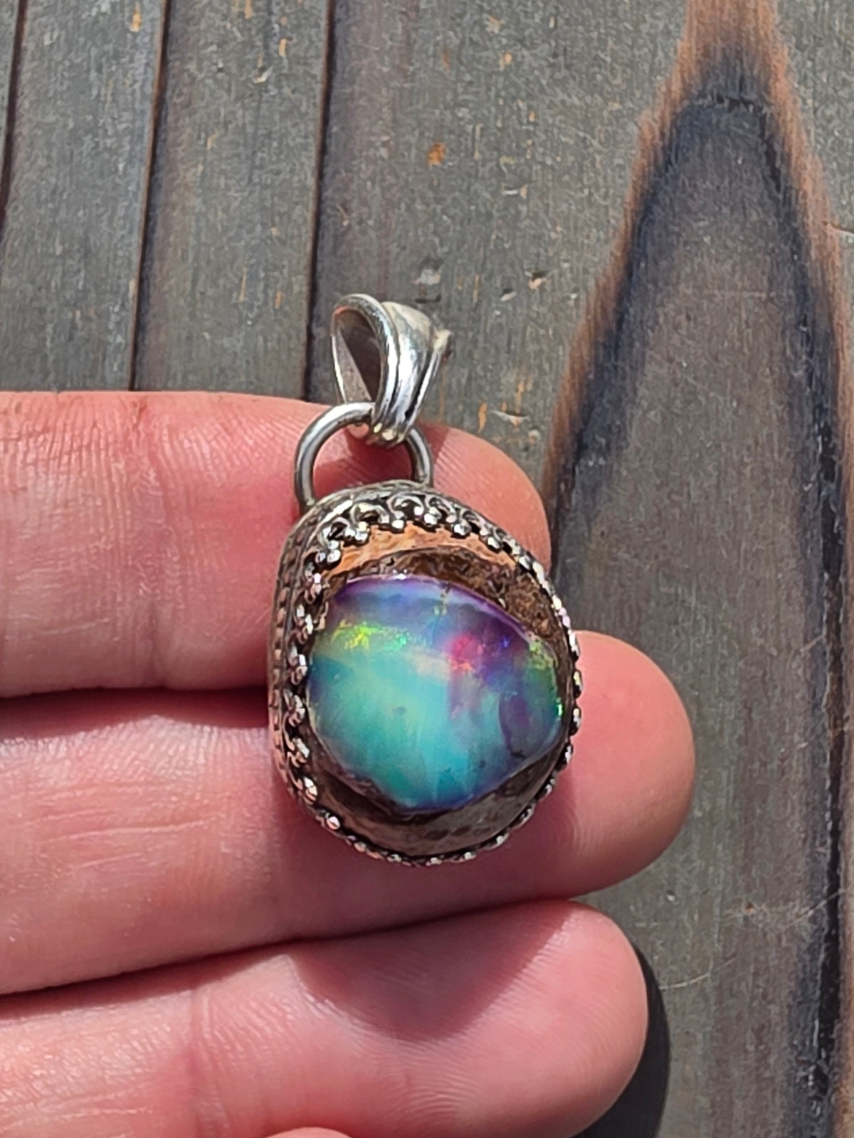 Galaxy Opal Oyster Pendant