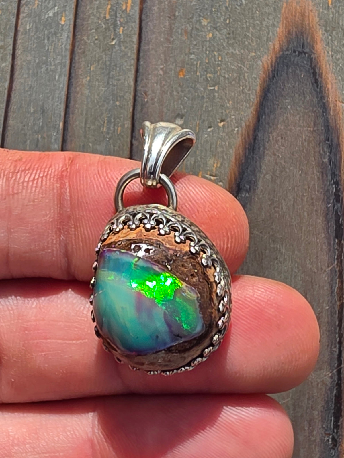 Galaxy Opal Oyster Pendant