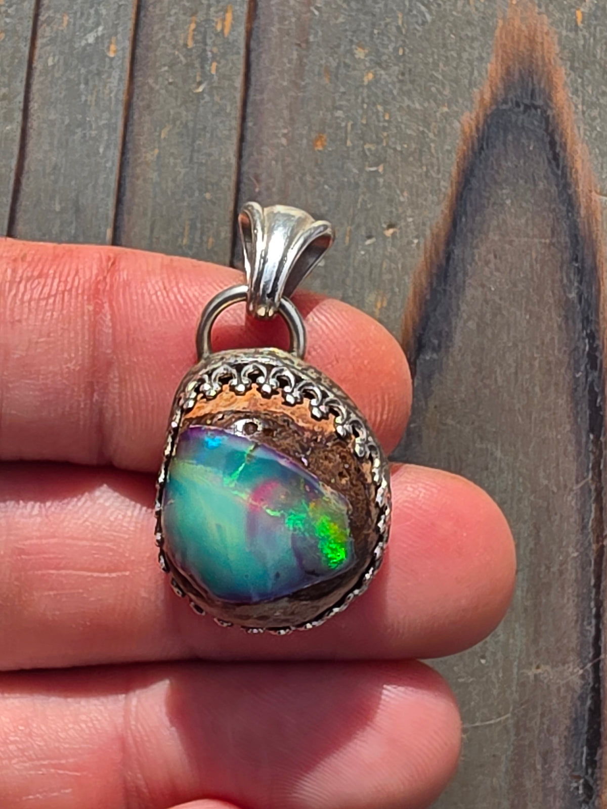 Galaxy Opal Oyster Pendant