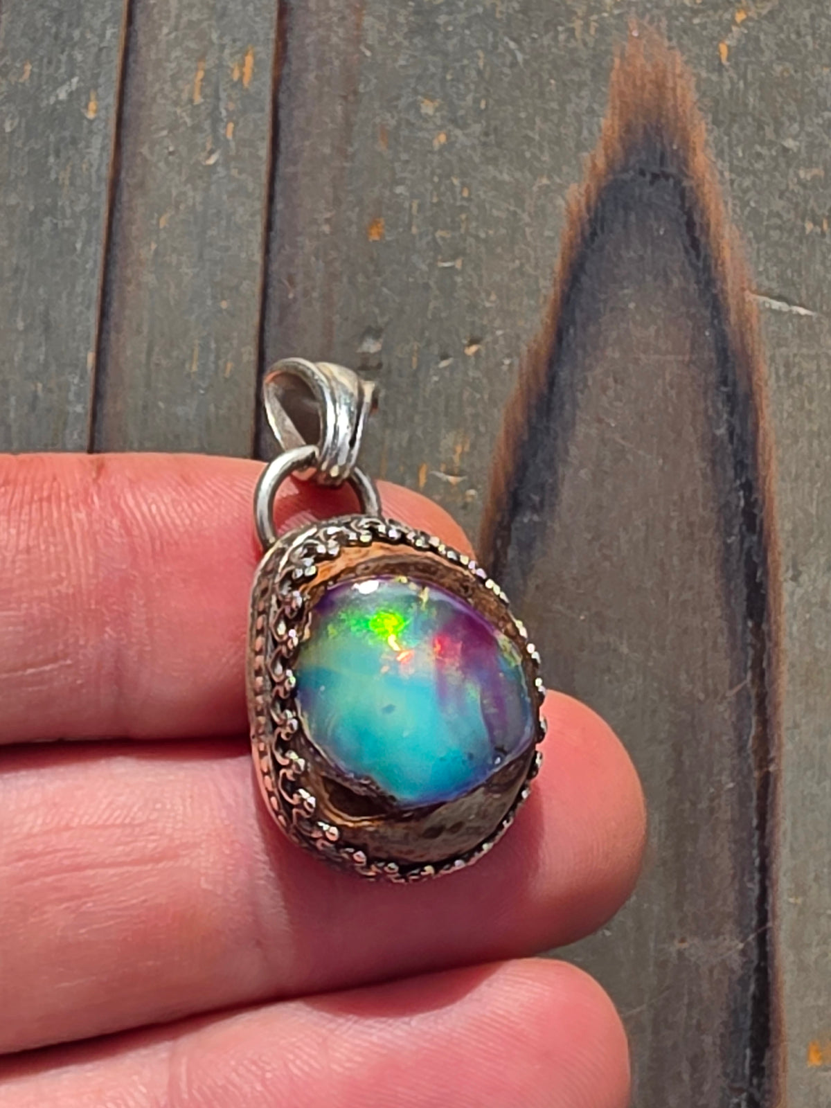 Galaxy Opal Oyster Pendant