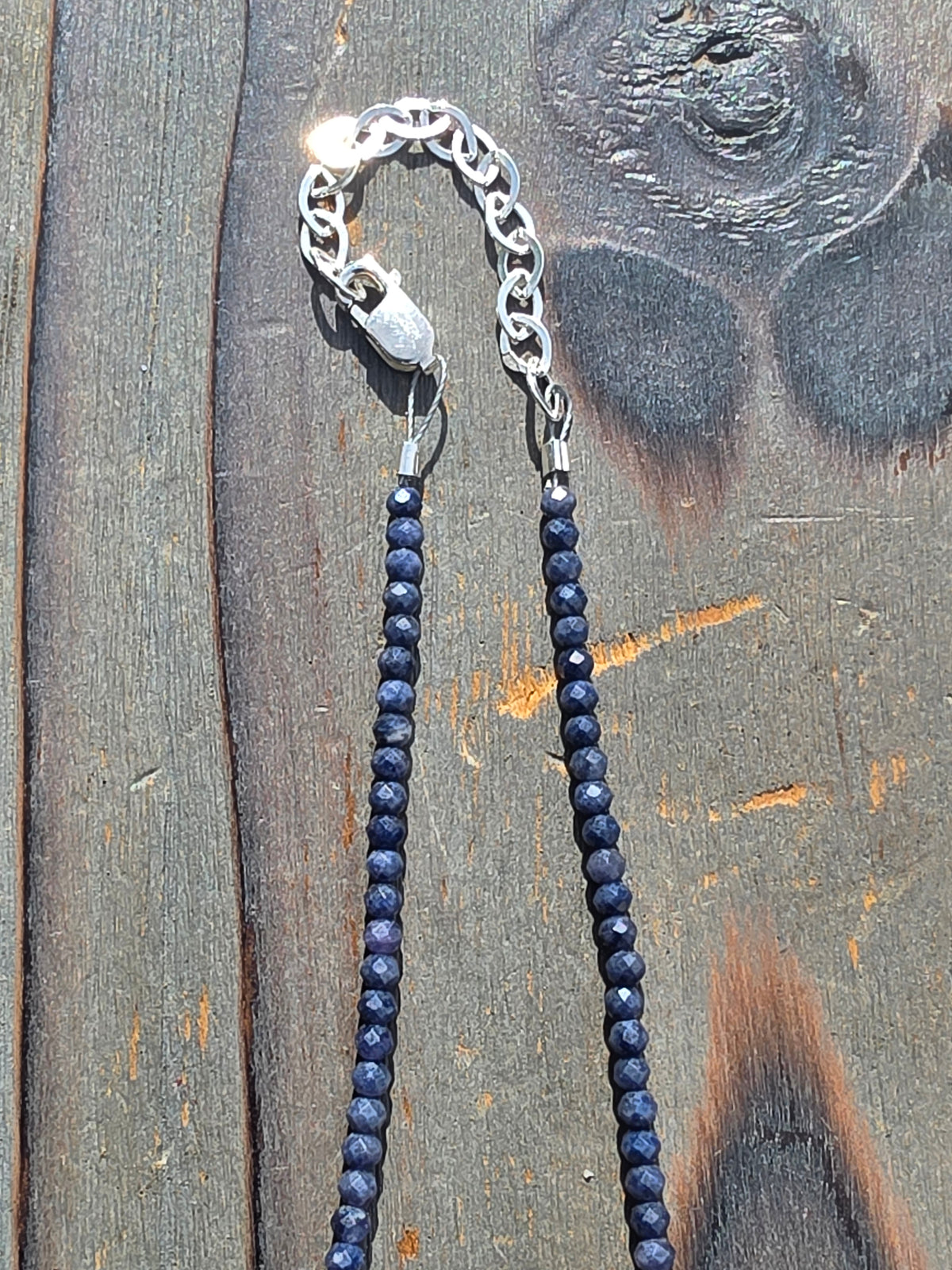Sapphire Micro Mini Necklace, 17in