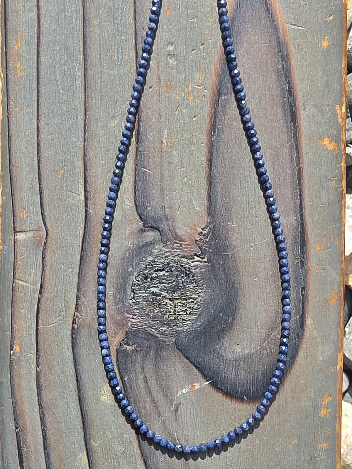 Sapphire Micro Mini Necklace, 17in