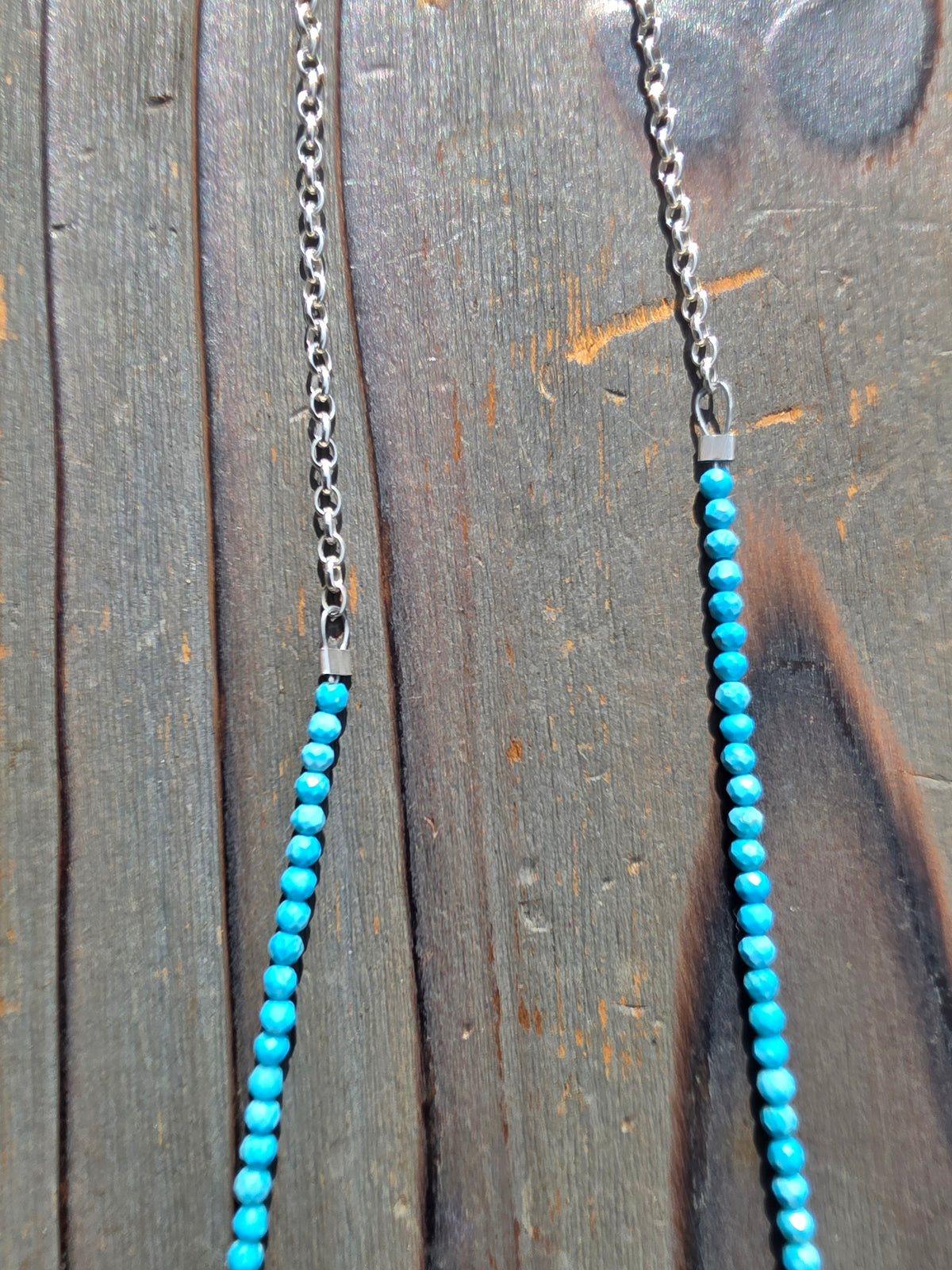 Sleeping Beauty Turquoise Micro Mini Necklace, 24in