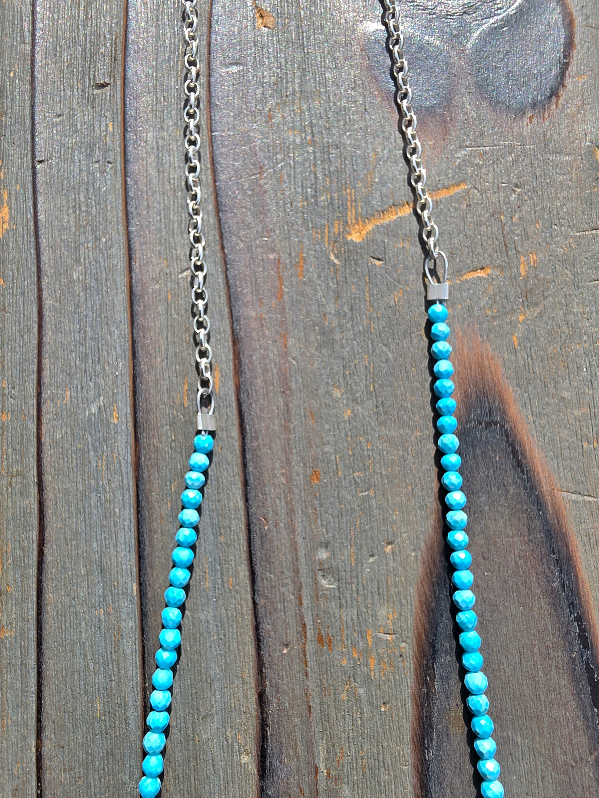 Sleeping Beauty Turquoise Micro Mini Necklace, 24in
