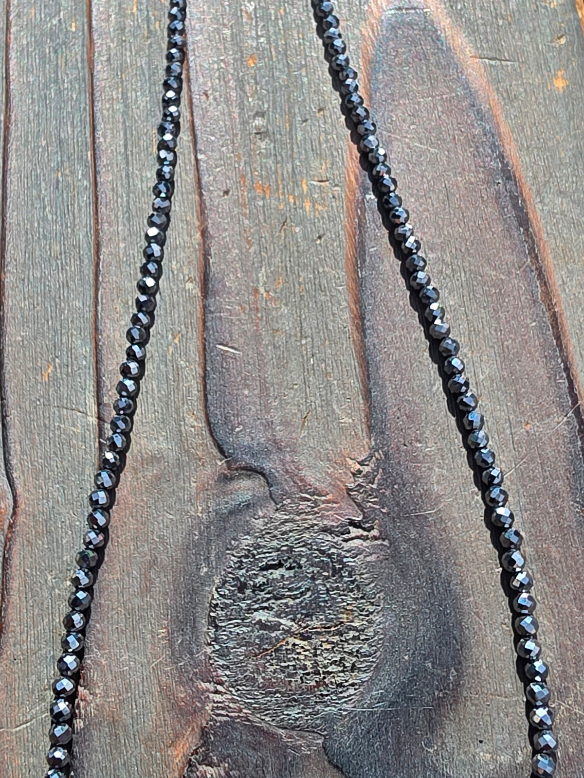 Hematite Micro Mini Necklace, 18in