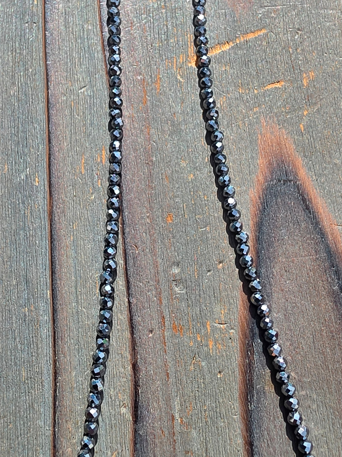 Hematite Micro Mini Necklace, 18in
