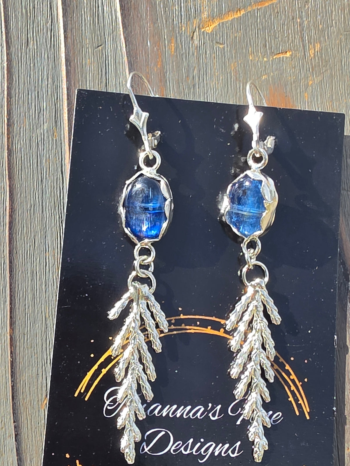 Blue Kyanite Cedar Earrings