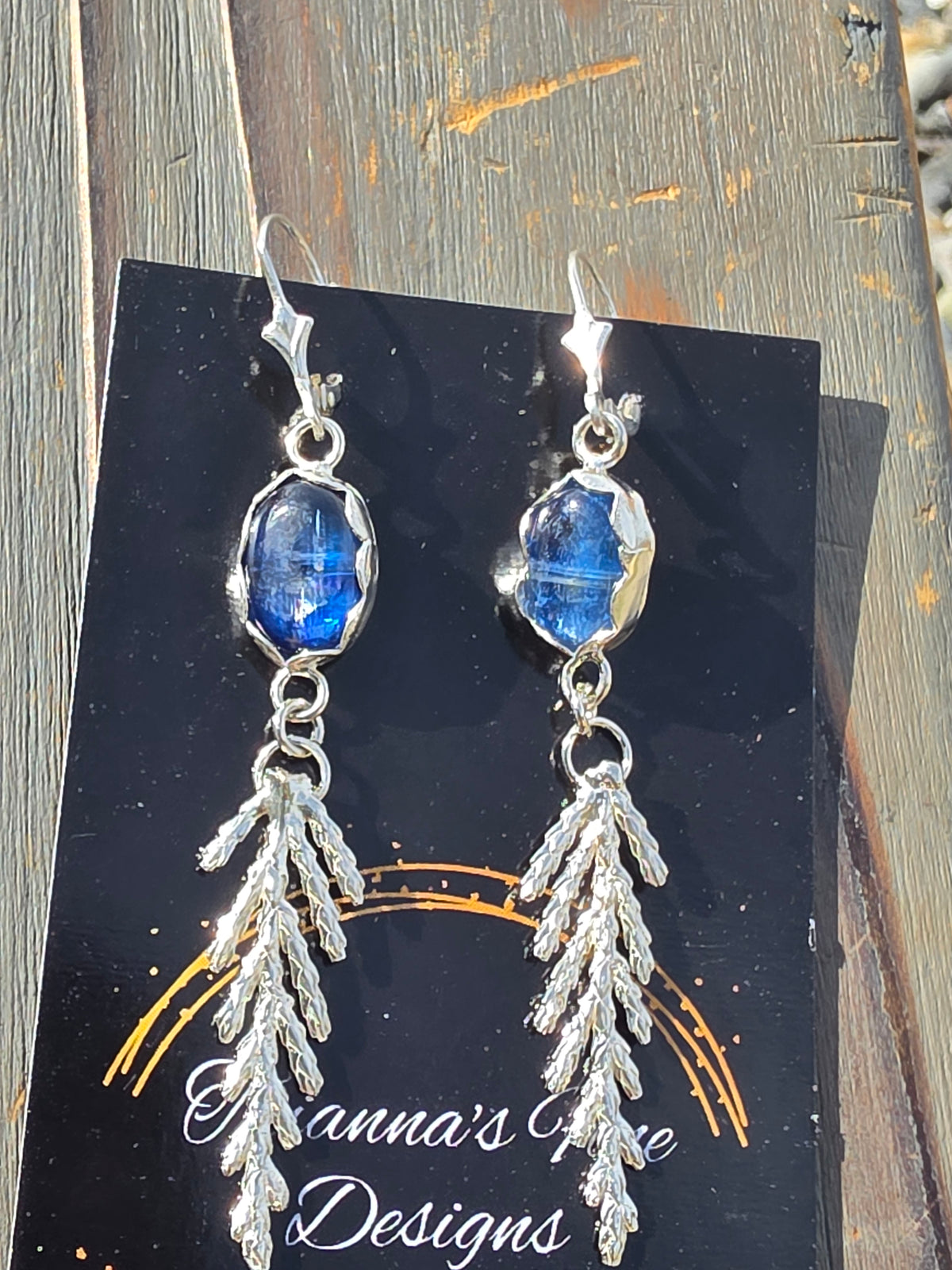 Blue Kyanite Cedar Earrings