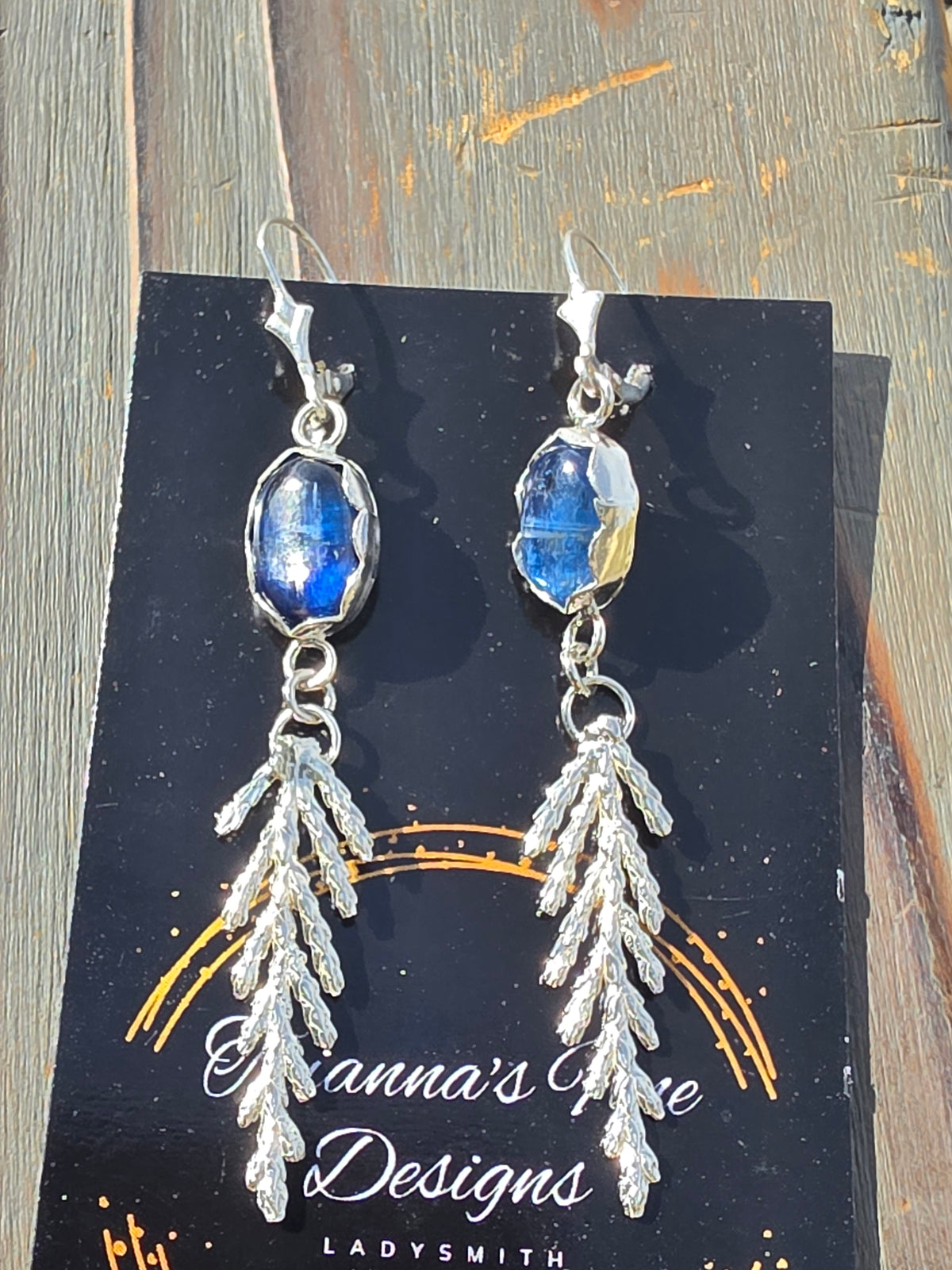 Blue Kyanite Cedar Earrings
