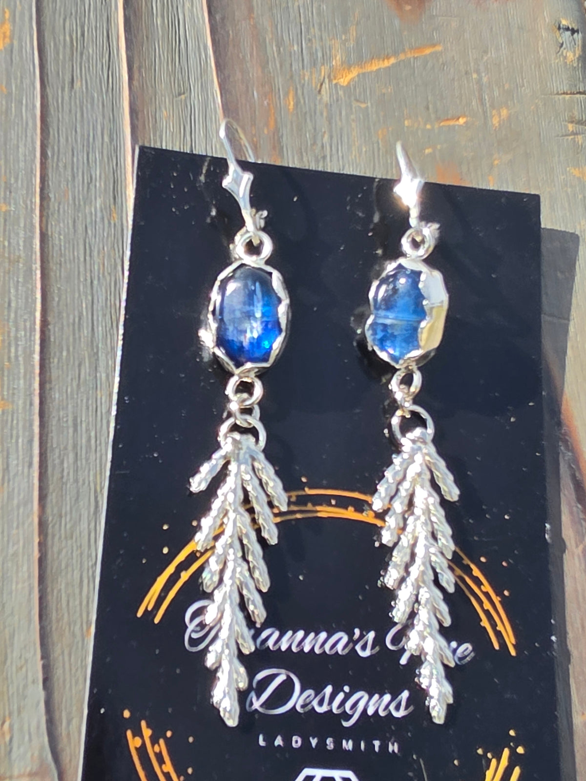 Blue Kyanite Cedar Earrings