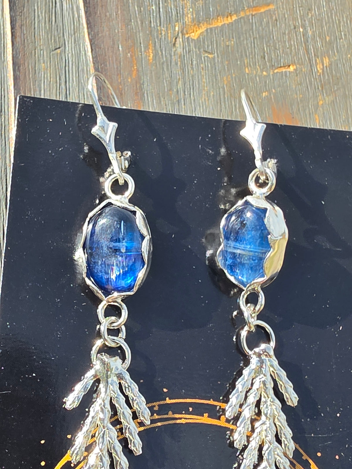 Blue Kyanite Cedar Earrings
