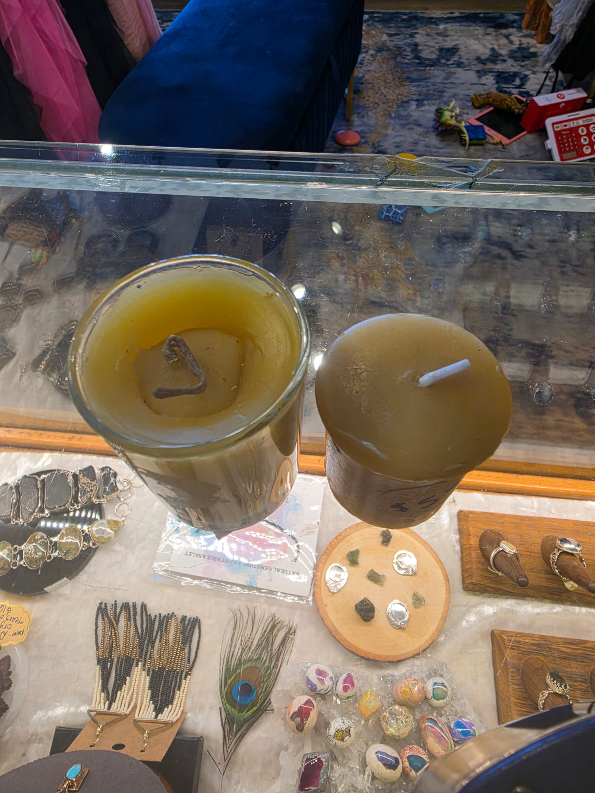 Small wax Candles from Silver Petal Specialties