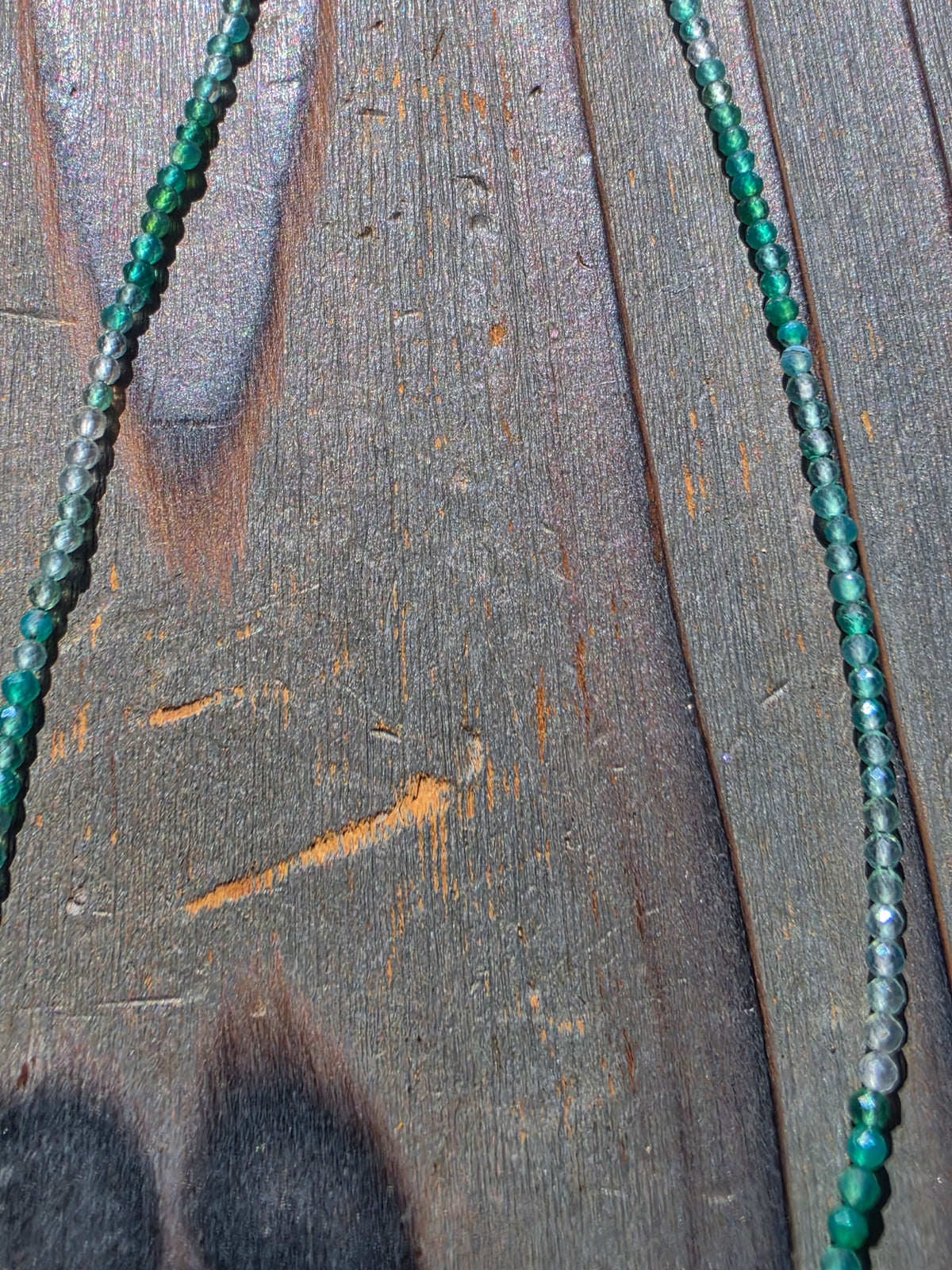 Green Quartz MicroMini Necklace, 18in