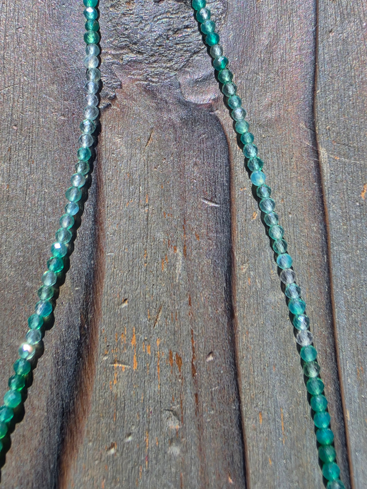 Green Quartz MicroMini Necklace, 18in