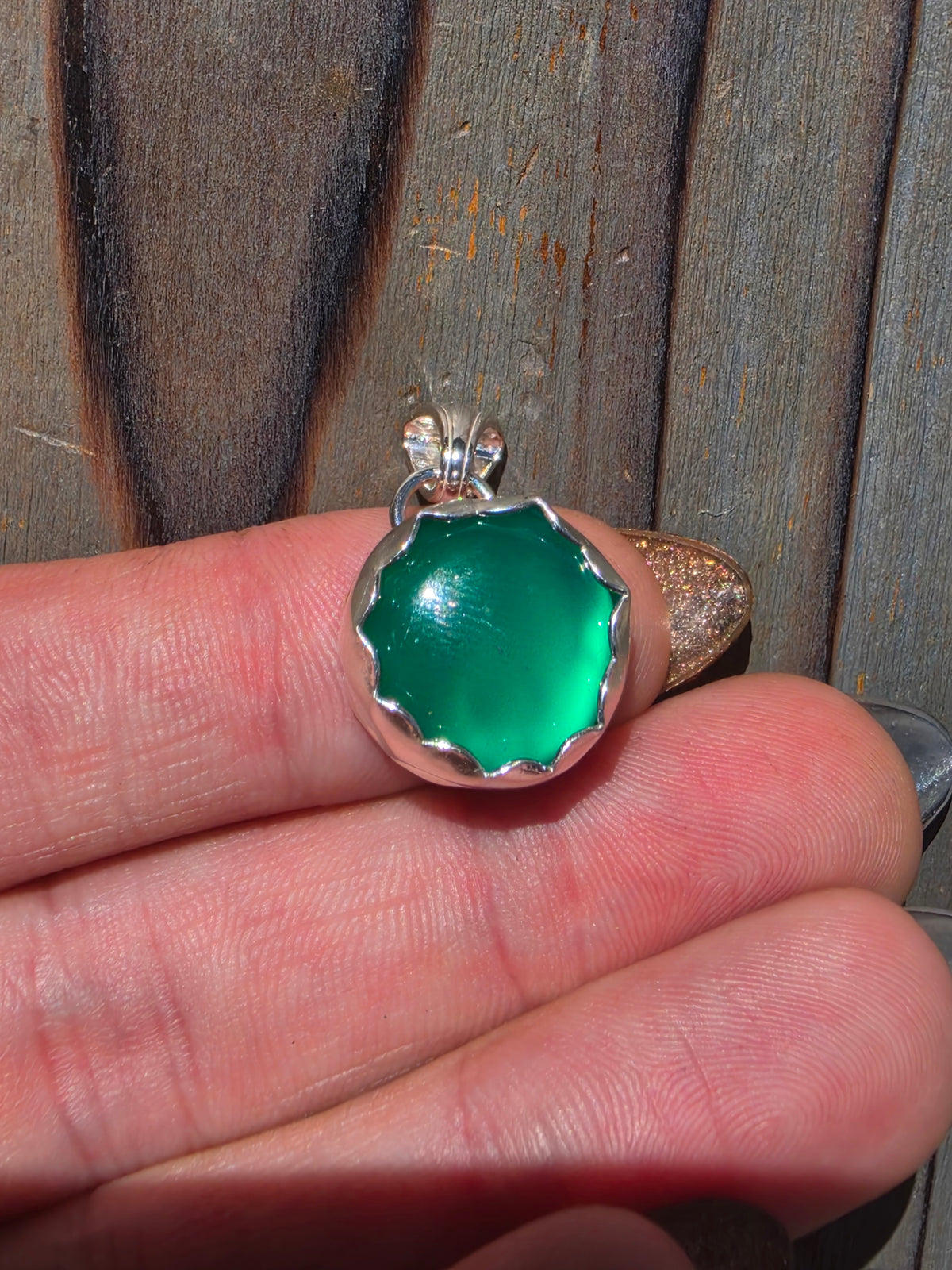 Green Chalcedony Pendant