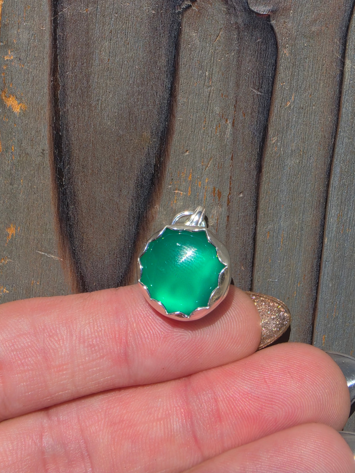 Green Chalcedony Pendant
