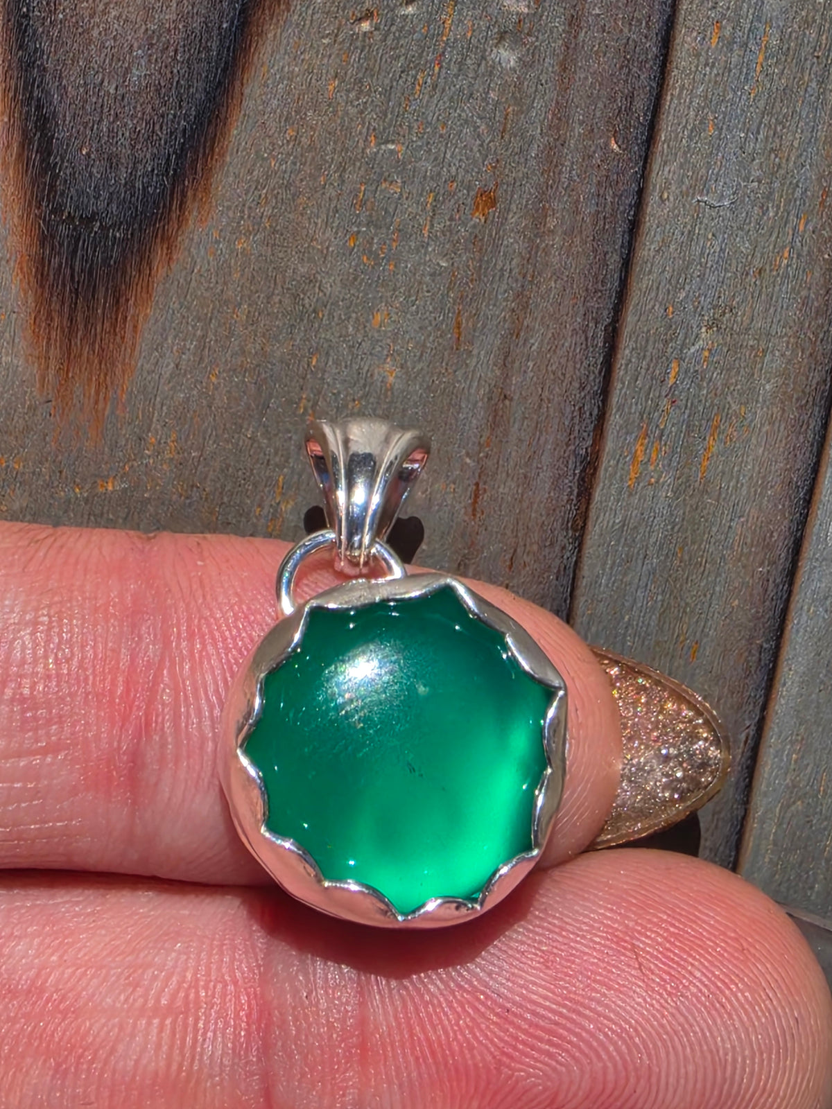 Green Chalcedony Pendant