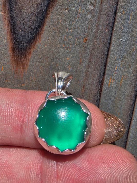 Green Chalcedony Pendant