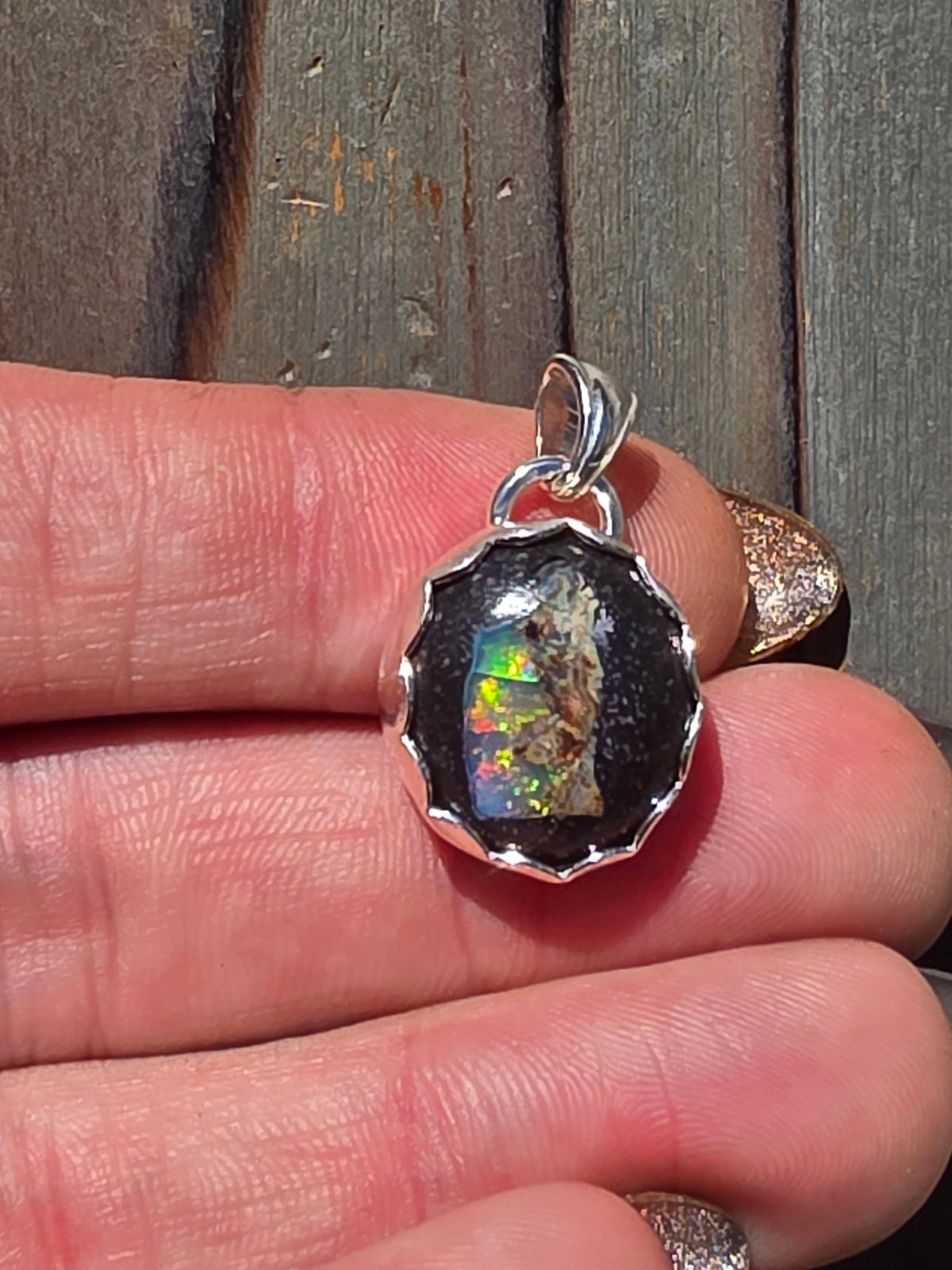 Mexican Galaxy Opal Pendant