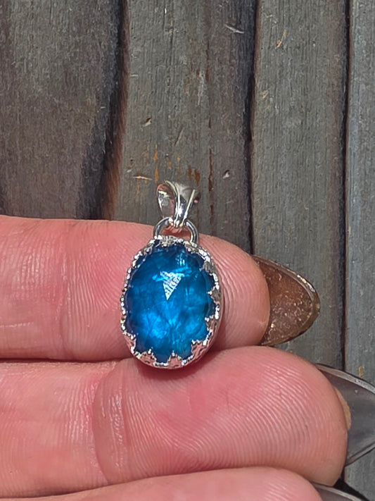 Blue Apatite Pendant