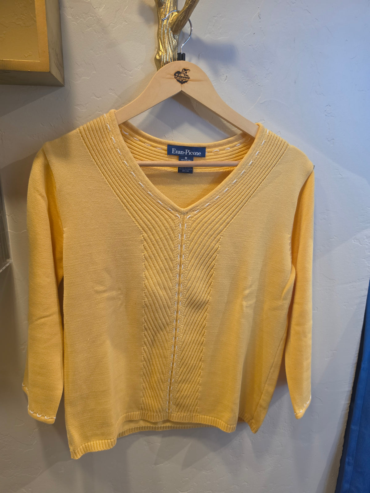 Mustard 3/4 Sleeve Sweater