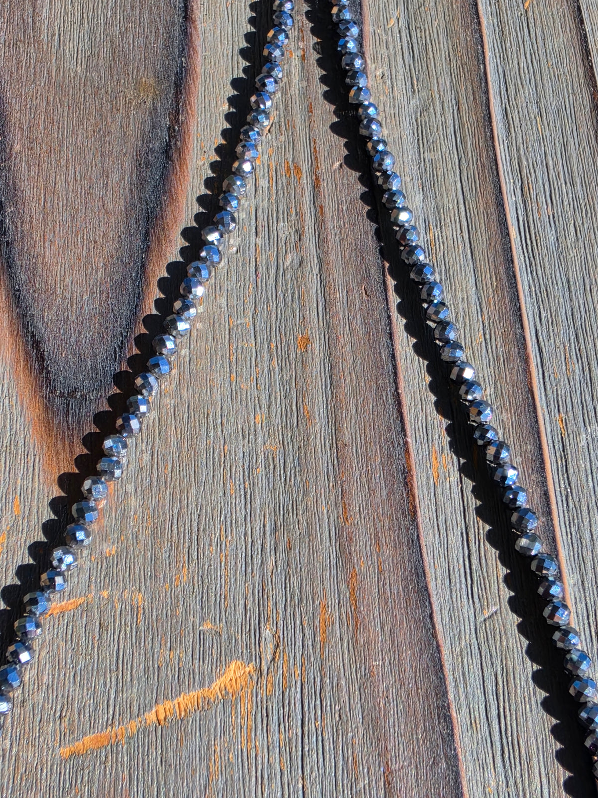 Hematite Micro Mini Necklace, 18in