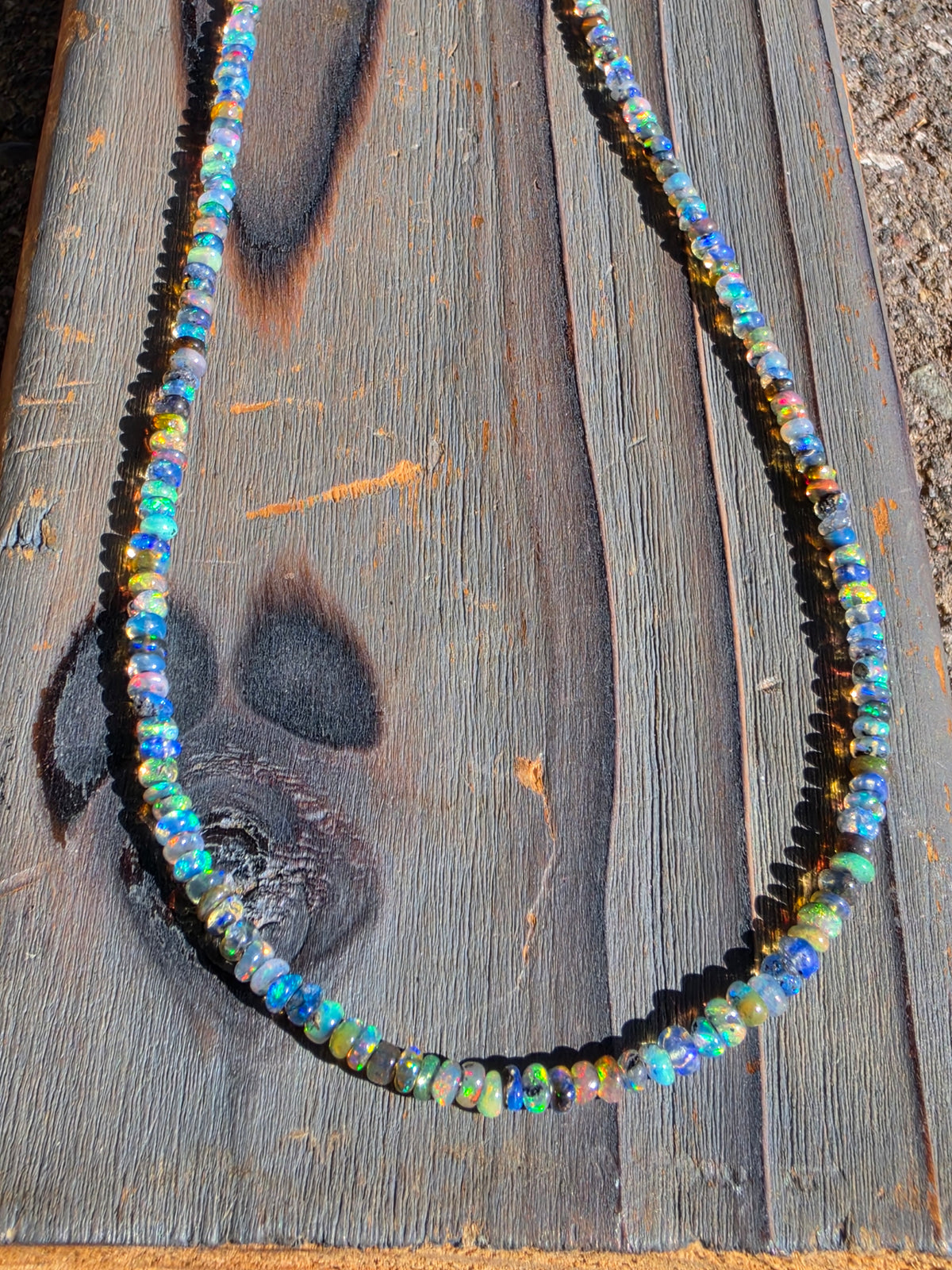 Black Opal Necklace, 19in