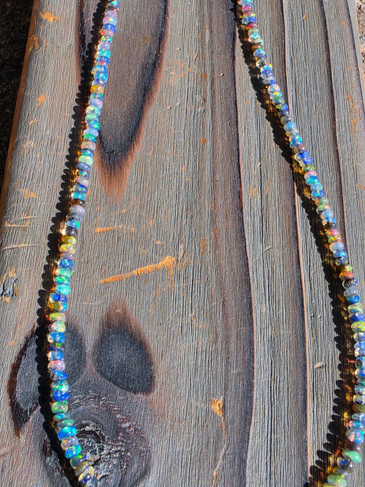 Black Opal Necklace, 19in