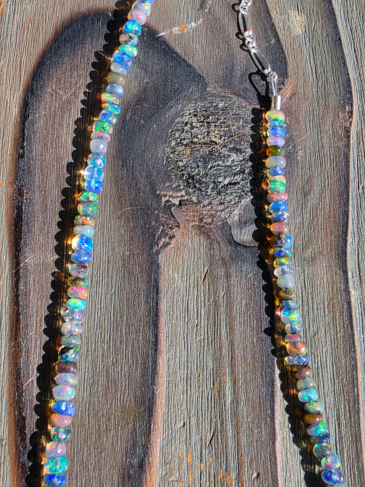 Black Opal Necklace, 19in
