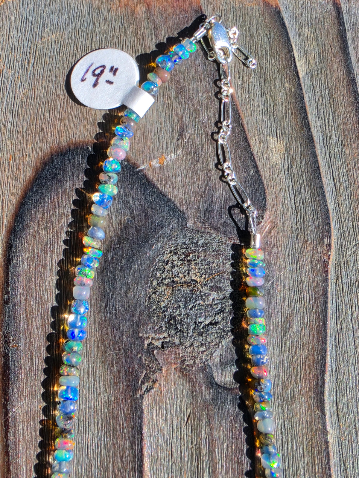 Black Opal Necklace, 19in