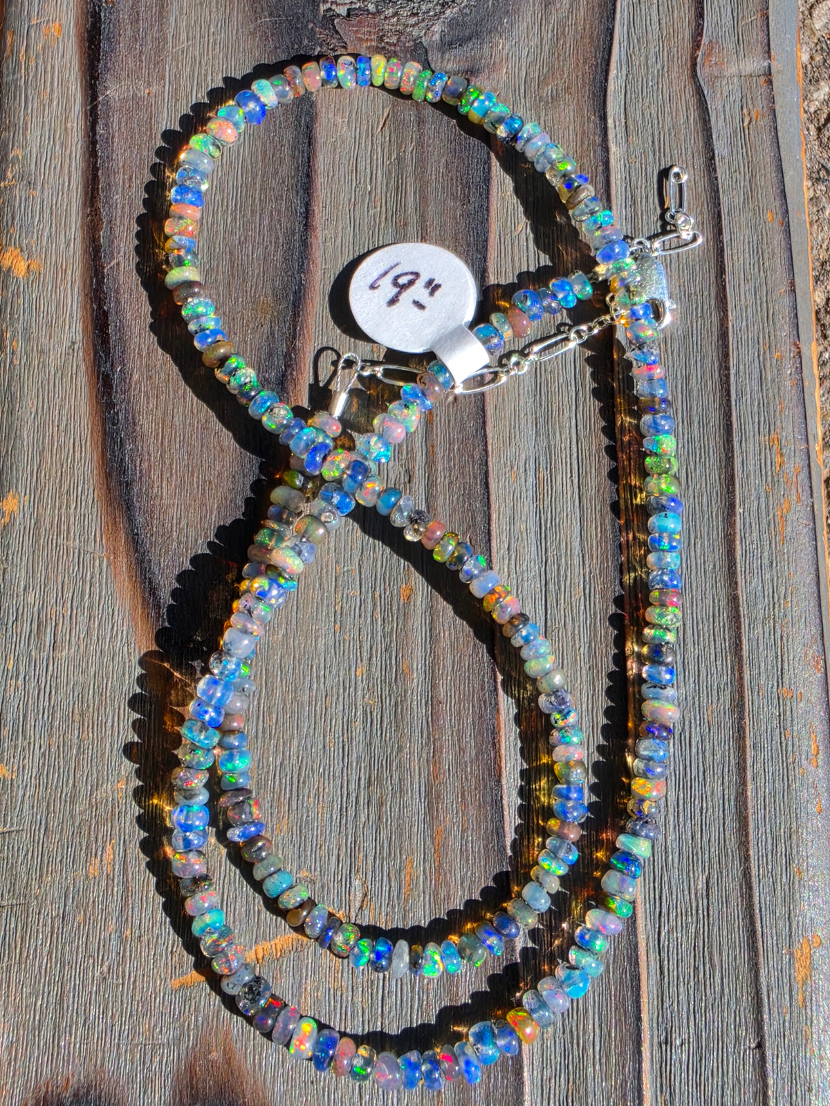 Black Opal Necklace, 19in