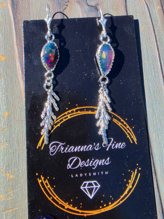 Black Opal Cedar Earrings
