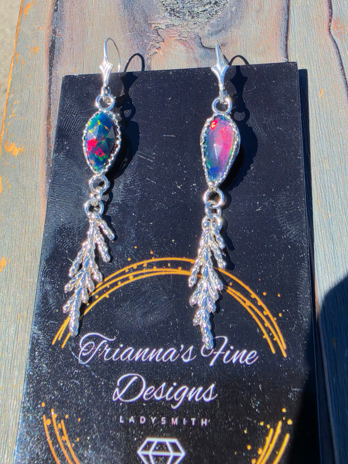 Black Opal Cedar Earrings