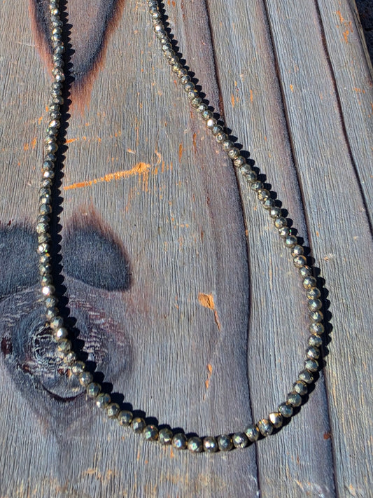Healers Gold Micro Mini Necklace, 17.5in