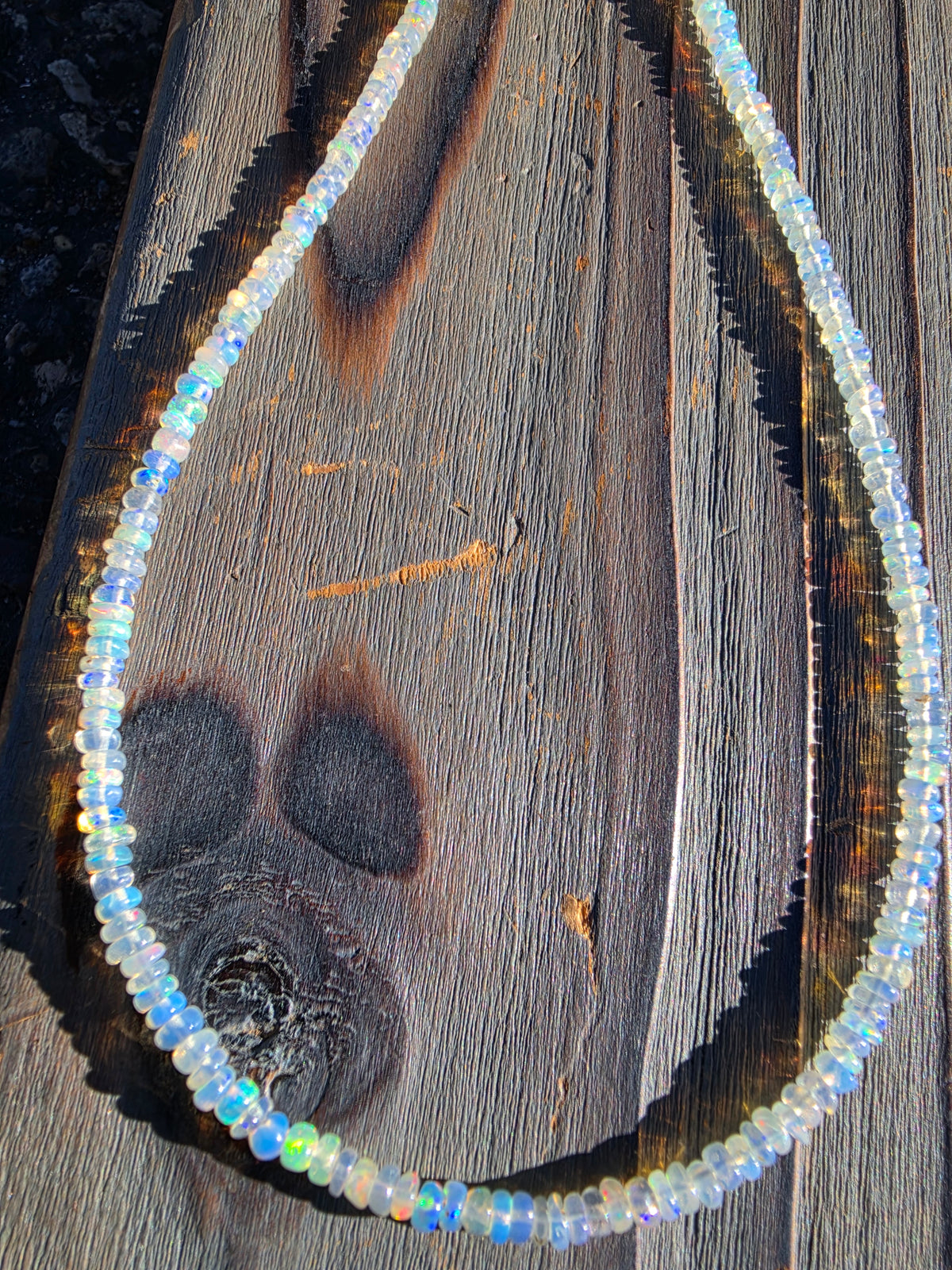 Ethiopian Opal Micro Mini Necklace, 19in