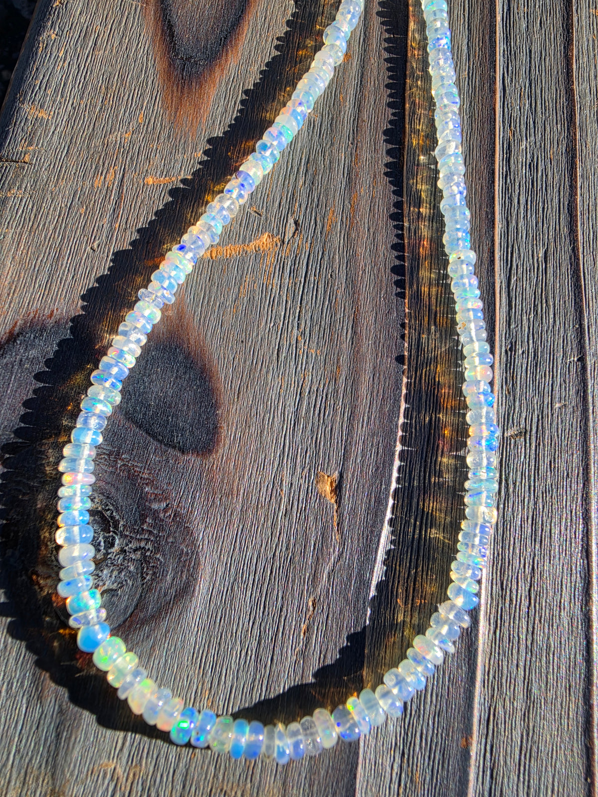 Ethiopian Opal Micro Mini Necklace, 19in
