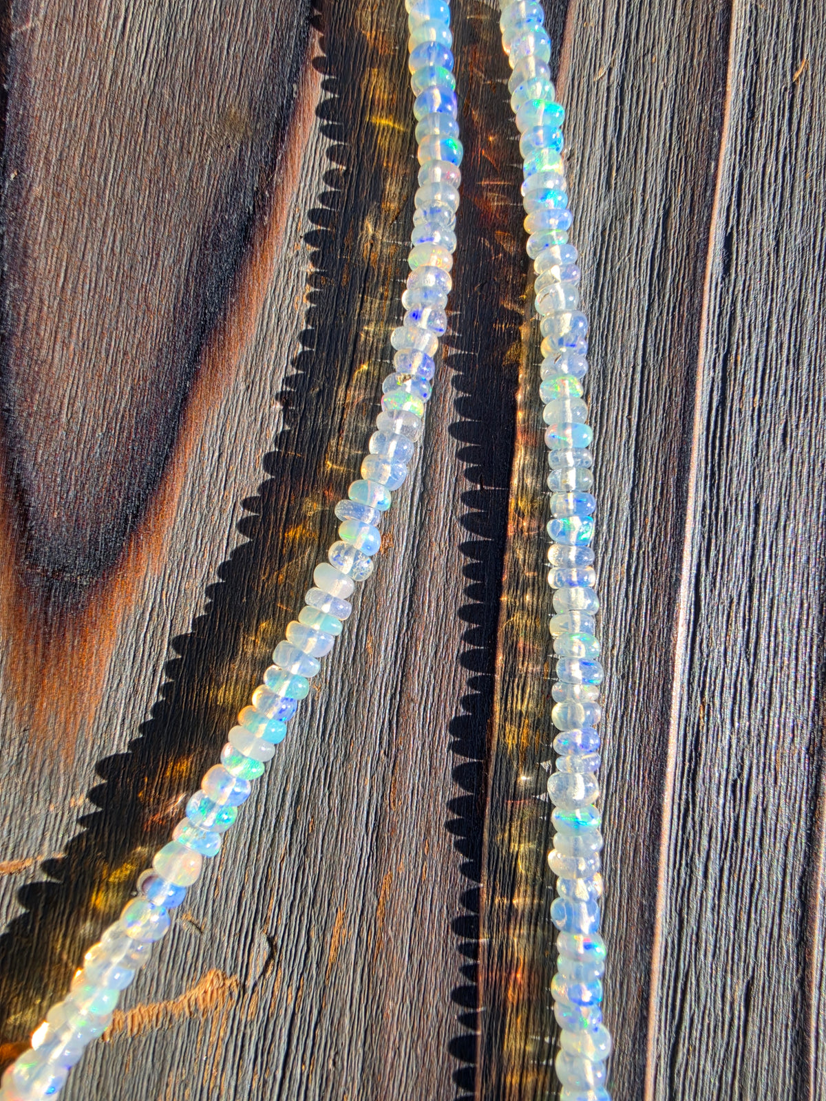 Ethiopian Opal Micro Mini Necklace, 19in