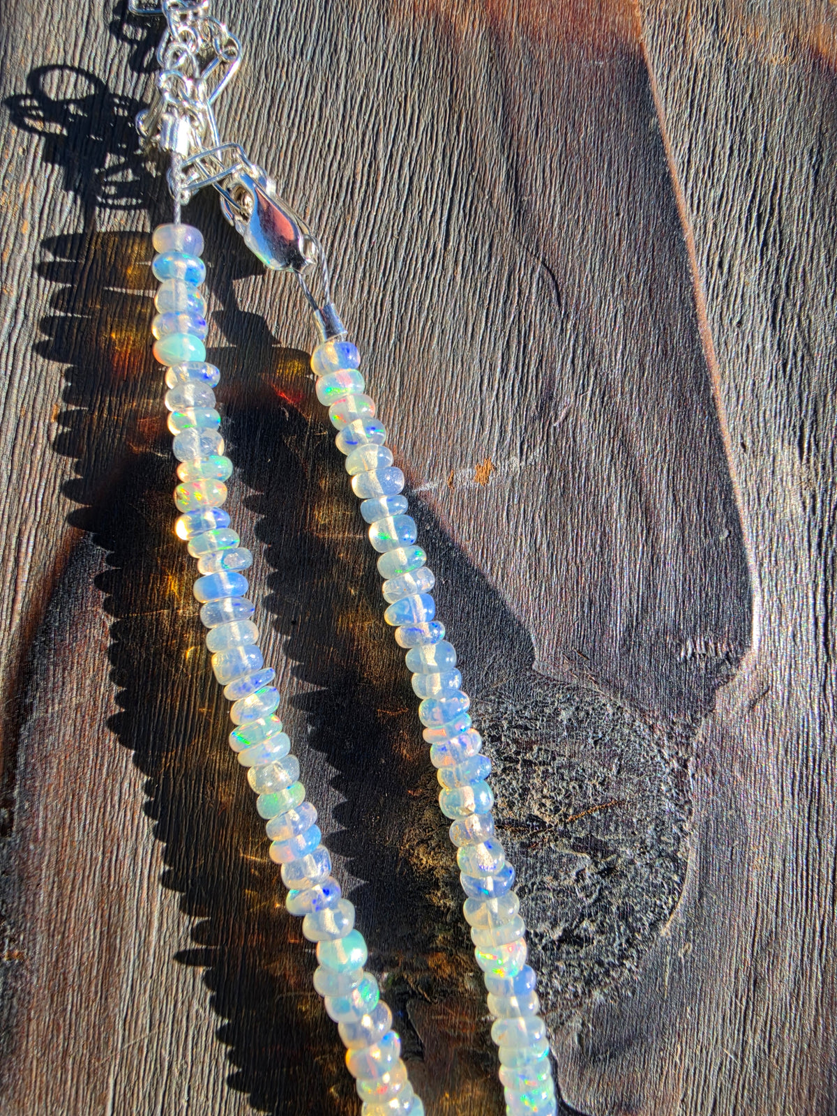 Ethiopian Opal Micro Mini Necklace, 19in