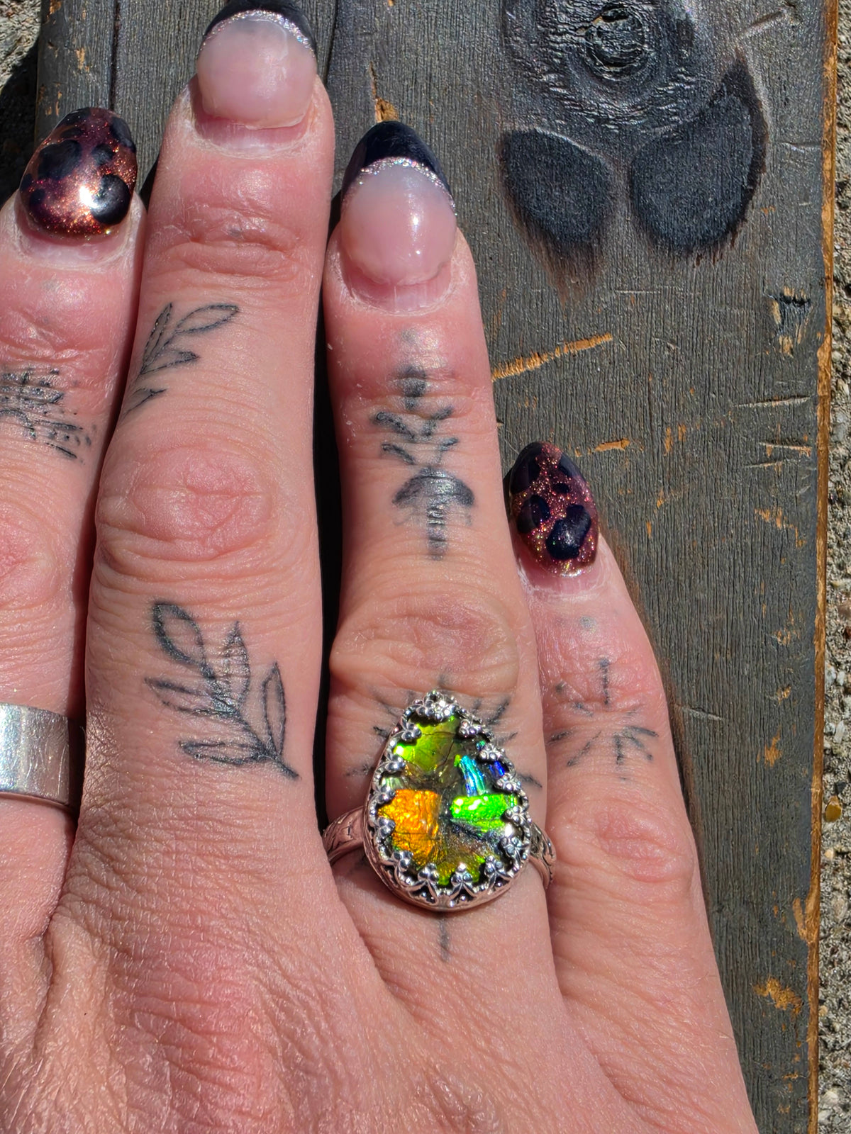 Ammolite Ring, Size 7.5