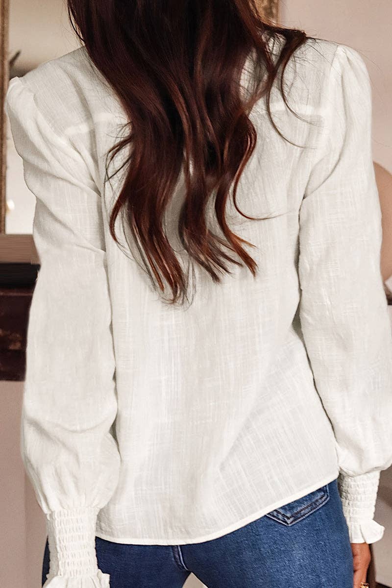 Floral Button-Front Blouse