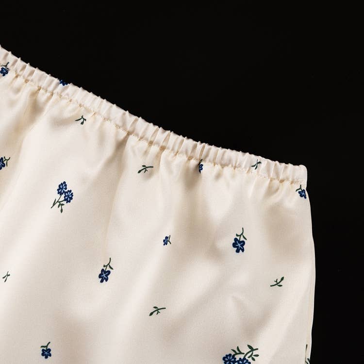 Stylish printed satin wrap hip Maxi skirt
