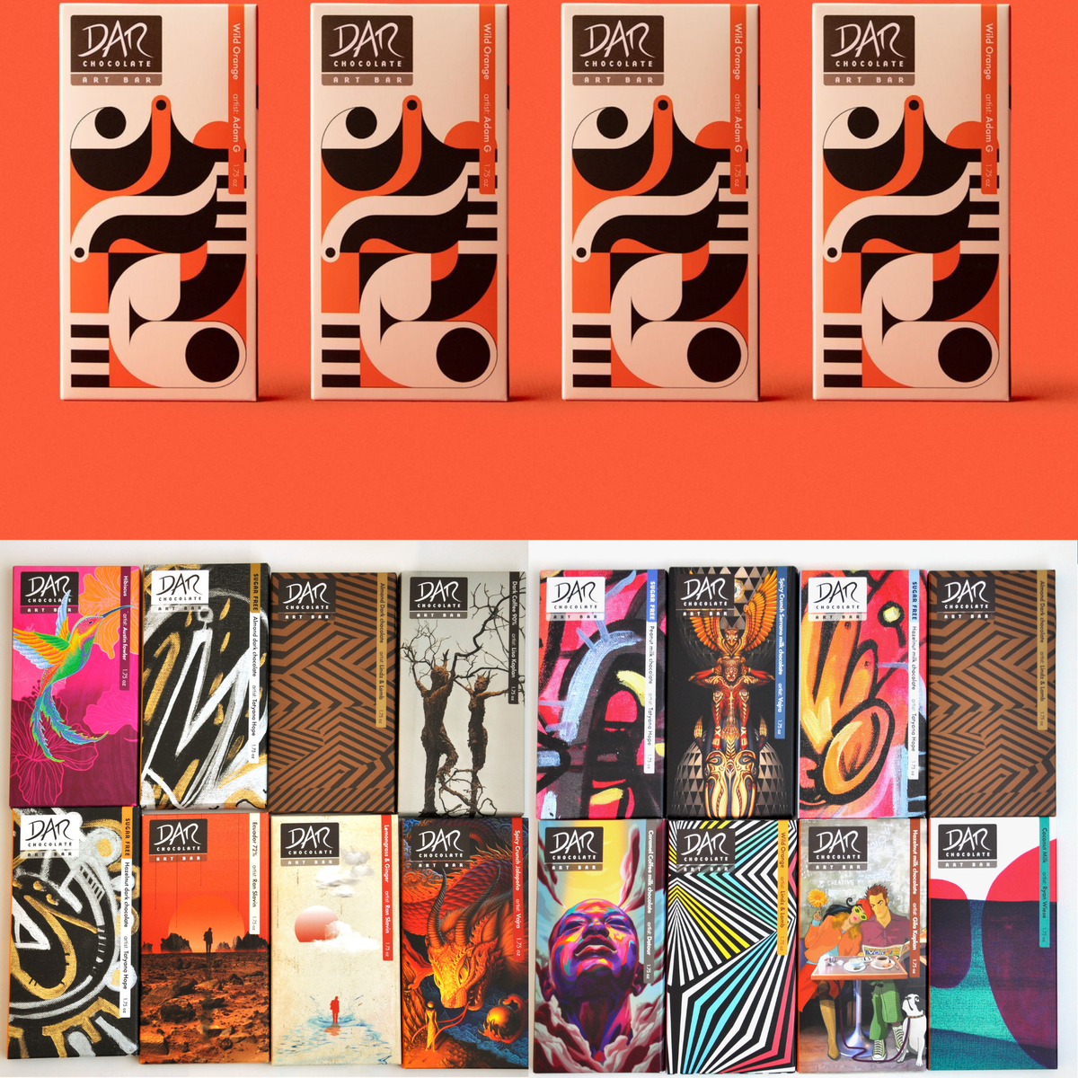 Art Bars!  Hazelnuts & Milk Chocolate Bar Organic
