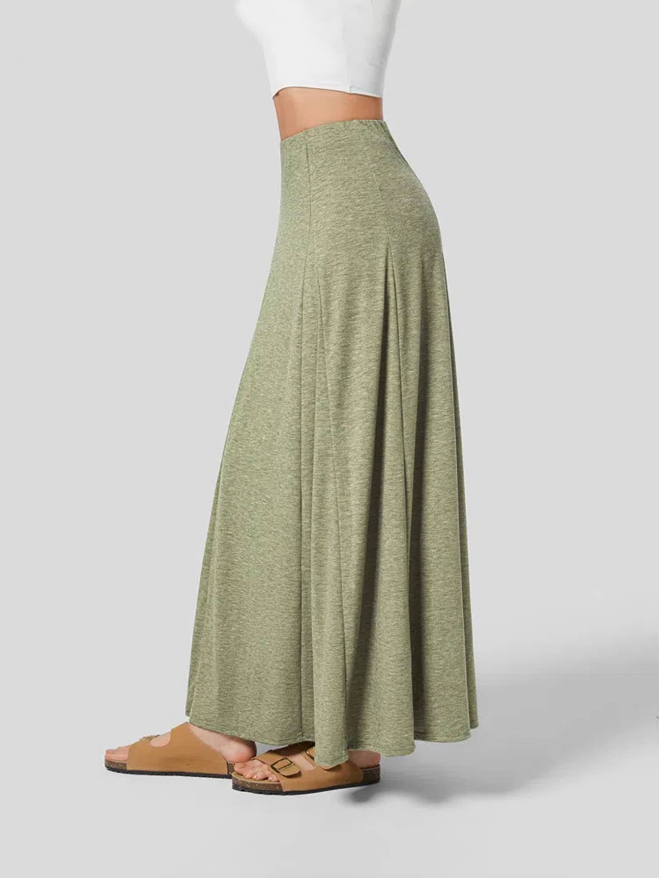 PATCHWORK HEM KNIT DROP LOOSE SKIRT