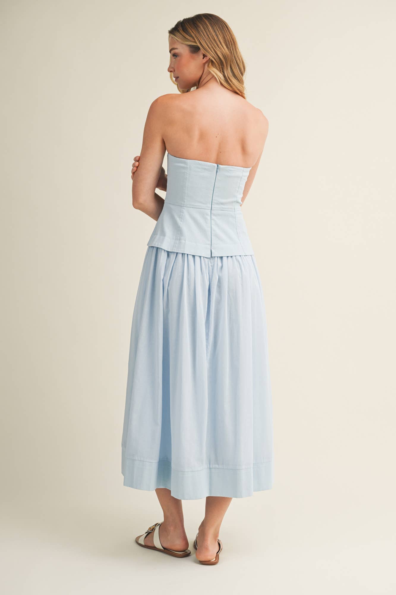 CORSET LINED STRAPLESS DRESS
