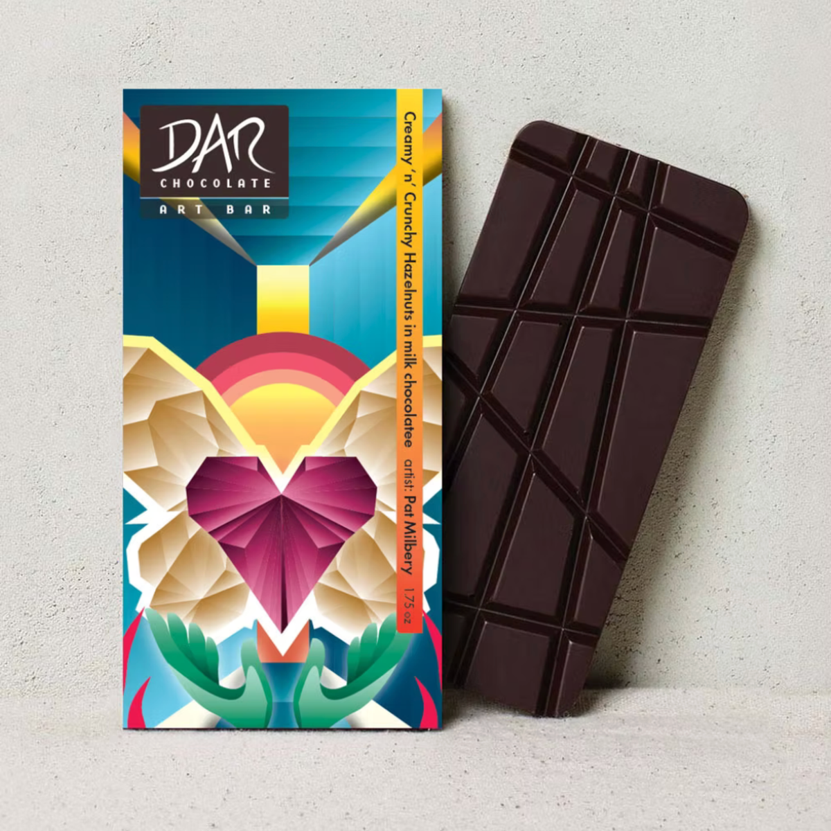Art Bars!  Hazelnuts & Milk Chocolate Bar Organic