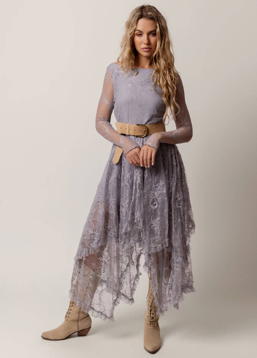 Bennett Dress in Blue Fog