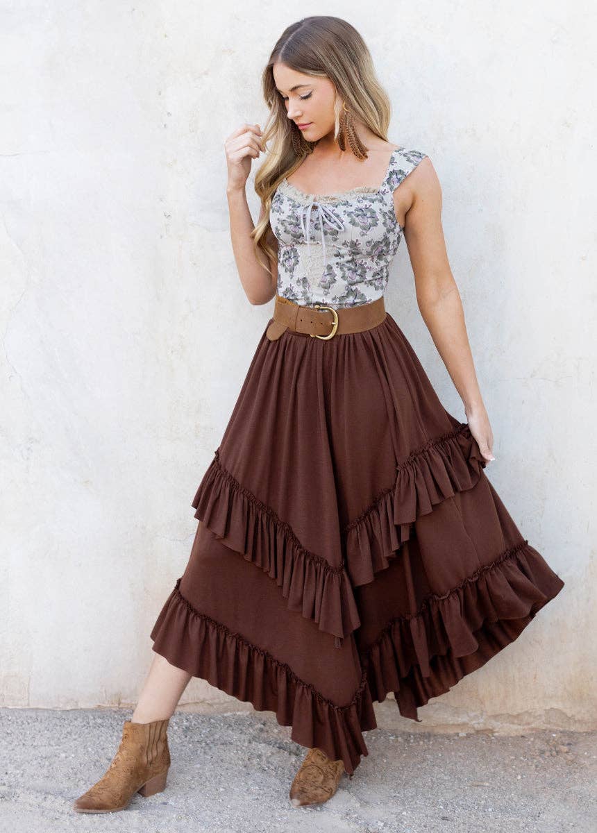 Theresa Skirt in Hickory