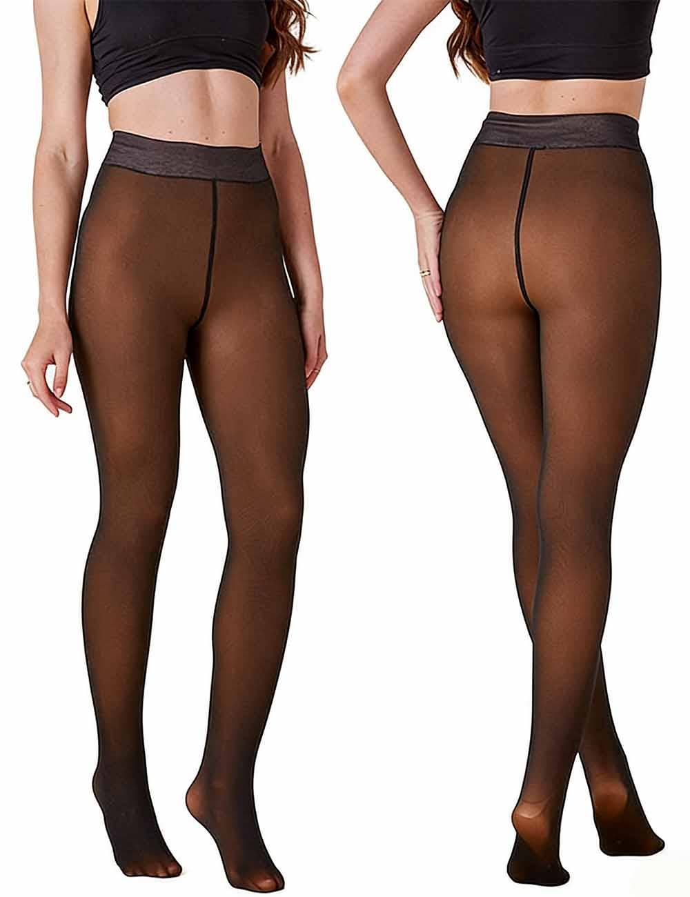 Fleece Lined Sheer Winter Warm Tights